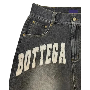 Shorts Bermuda en Denim Taille Moyenne pour Homme Bottega Desires, Coton Lavé, Style Décontracté, Logo Avant, Fermeture Éclair, Respirant, Séchage Rapide, 180g - Product Image 3