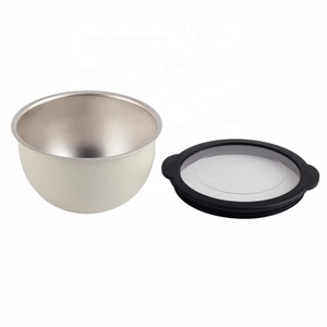 Juego de 5 Tazones para Mezclar, Diseño Apilable, Tapas Herméticas, Juego de Tazones para Mezclar de Acero Inoxidable - Product Image 4