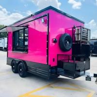 13FTFood Truck Mobil Yemek İkram Römorku Tam Donanımlı Açık Hava Mobil Dondurma Kahve Arabası Yiyecek Römorkları Tam Donanımlı