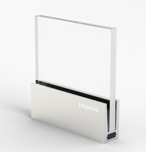 Système de balustrade IMPERIO MINI en aluminium avec design intelligent et finition bois haut de gamme en noir, argent et champagne - Product Image 1
