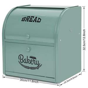 Boîte à pain décorative en métal avec couvercle pour comptoir de cuisine Boîte à pain durable, parfaite pour les maisons modernes - Product Image 4