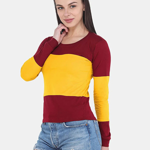 Street Wear Hot Sale Women Full Sleeve T-shirt Quick Dry Comfortable <b>Fabric</b> Women Long Sleeve T-shirt - Product Image 5