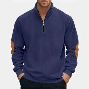 Sweat-shirts à col montant de haute qualité pour hommes, en coton mélangé, logo personnalisé, molleton de coton lourd, sweat-shirts à demi-zip - Product Image 6