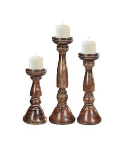 Bougeoir en bois pour Noël ferme décor à la main Table à manger cuisine bougeoir en bois pilier - Product Image 1