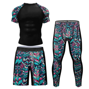 Loose Fit Ciclismo Bjj Rash Guard Ropa deportiva para clientes OEM Adultos Modern Spandex Color personalizado BJJ GRAPPLING SET - Product Image 2