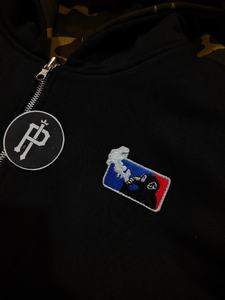 Sudadera Reversible de Camuflaje Personalizable para Hombre con Cremallera Bordada y Bolsillo Tipo Canguro, Diseño Sólido - Product Image 2