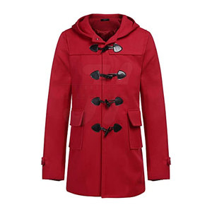 Abrigo largo para hombre de doble botonadura con forro interior acogedor y diseño simple con botones elegantes y sensación de tela suave - Product Image 1