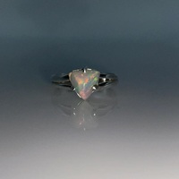Bague Triangle Bohème Unisexe en Argent Sterling 925 avec Opale Éthiopienne pour Enfants – Charme Classique Romantique pour Anniversaire
