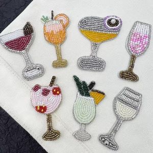Handmade Seed Beads Decorative Fashion Patch For Bags Trendy Seed Beads Embroidered Leaf Shape Applique Patch - Product Image 6