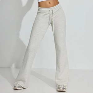 Manufacture <b>Women</b> Wholesale Cotton Flare Wide Legging Drawstring <b>Women's</b> <b>Trousers</b> Straight Track Pants Plus Size Pants for <b>Women</b> - Product Image 1