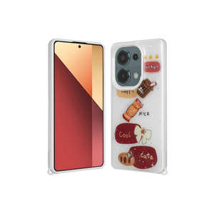 Coque arrière en silicone brillante et pailletée avec motif en relief Netzy Luxury pour Poco M6 Pro 4G Blanc Protection de téléphone pour A55 14 Plus - Product Image 1