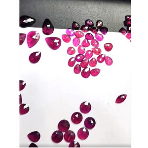 362pcs tự nhiên màu hồng Rhodolite <span class=keywords><strong>Garnet</strong></span> 8mm-13mm <span class=keywords><strong>Pear</strong></span> hình bầu dục Marquise hình chữ nhật cabochons 472cts rất nhiều phẳng trở lại rosecut đá quý" - Product Image 3