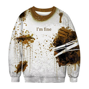 Sudadera con Capucha Gruesa de 500 GSM al por Mayor, Logotipo Personalizado, Impresión por Sublimación 3D, Diseño de Dibujos Animados, Mezcla de Algodón, Sudaderas de Invierno para Hombre - Product Image 4