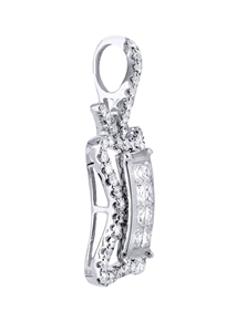 Colgante Hip Hop de plata 925 personalizado, diseño de moda de calle helada, moissanita de diamante, Cruz de Jesús personalizada, Baguette, chapado fino - Product Image 3