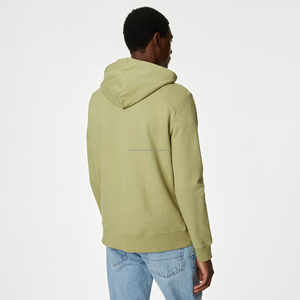 Sudadera con Capucha de Lujo para Hombre, Cuello de Alta Calidad, 100% Algodón, Sudadera con Logotipo Personalizado Serigrafiado, Ropa Deportiva Térmica para Invierno - Product Image 3