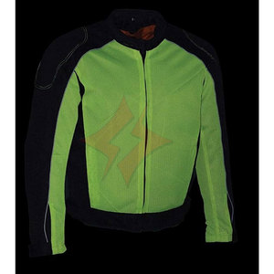 Chaqueta de Motociclista Unisex, Transpirable, Negra-Verde Neón, Profesional, de Malla, con Protección, para Todas las Estaciones - Product Image 3