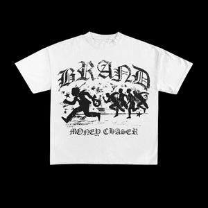 Chemises de sport personnalisées imprimées uniques, 100% coton, col rond, t-shirts amples pour hommes - Product Image 6