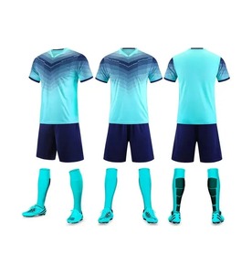 Uniforme de fútbol azul personalizado, camiseta de club de Jersey personalizada, kit de ropa de equipo para hombres y niños, tamaño pequeño - Product Image 5