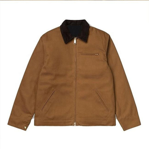 Vintage lavé OEM personnalisé hommes toile veste de travail décontracté Streetwear extérieur mode classique col tournant conception veste d'hiver - Product Image 4