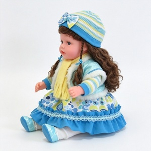 Corps en tissu peluche doux personnalisé, visage mignon réaliste, jouet de jeu d'imitation pour filles, cadeau d'anniversaire pour enfants, vêtements tendance - Product Image 5