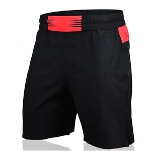 Sports Martial Art MMA <b>Kickboxing</b> <b>Shorts</b> Black Stretch Quick Dry Breathable Polyester Elastic Waist Training <b>Shorts</b> - Product Image 4