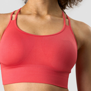 Ensemble de yoga sans couture en nylon et élasthanne pour femmes, soutien-gorge de sport antichoc, leggings et pantalons - Product Image 3