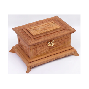 Caja de Joyería de Madera Pulida Ecológica Hecha a Mano con Tallados Intrincados - Regalo para Bodas, Aniversarios o Cumpleaños - Product Image 6