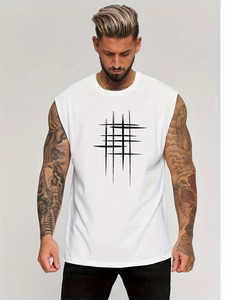 Entraînement Gym hommes débardeur gilet Muscle sans manches vêtements de sport chemise Stringer mode vêtements musculation coton Fitness maillots - Product Image 2