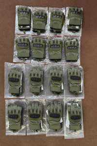 Gants de chasse Logo personnalisé imperméable coupe-vent anti-coupure gants demi-doigts durs gants de chasse en plein air - Product Image 4