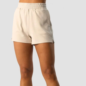 Shorts de sport grande taille pour femmes, couleur unie personnalisée, tissu respirant, antibactérien, séchage rapide, écologique, course à pied, yoga - Product Image 4