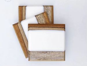 Ensemble de sous-verres en résine de bois design créatif porte-gobelet à thé et café pour boissons vaisselle vaisselle dans la cuisine - Product Image 3