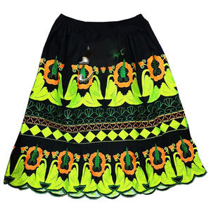 Falda con bordado floral para mujer de Micronesia, cintura recta de verano, diseño de Isleño hawaiano tropical - Product Image 5