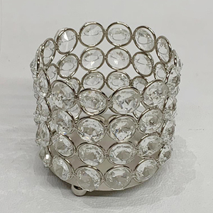 Bougie en métal cristal Votive Wedding Home Decoration Round Tea light Candle Cup in Wholesale Price for Christmas & Wedding Decor - Product Image 1