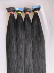 Calidad superior 24 ''# 1B Extensiones de cabello Remy recto Visón camboyano Templo indio Virgen Donante único Proveedor indio humano - Product Image 4