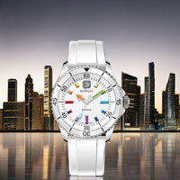Montre à quartz élégante pour homme AURORA, mouvement Ronda 763, aiguilles inspirées d'Excel, boîtier en acier inoxydable de 42 mm, verre saphir, 10 ATM