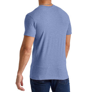 Camiseta de Algodón 100% con Bolsillo Extra Grande para Hombre, Secado Rápido, Cuello Redondo, Camiseta Básica con Impresión de Logotipo Personalizado - Product Image 3