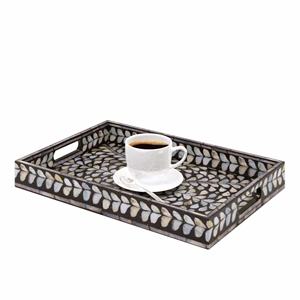 Bandeja Decorativa con Incrustaciones de Hueso para Decoración del Hogar y Uso en Servir, al Mejor Precio, Bandeja Artesanal con Incrustaciones de Hueso - Product Image 6