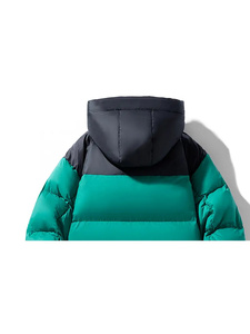 Wholesale Custom <b>Men's</b> <b>Puffer</b> <b>Jacket</b> New Design Fashion Quilted Bomber <b>Jacket</b> Hood <b>White</b> Waterproof Bubble Leather Plus Size - Product Image 5