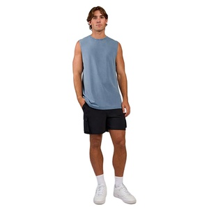 OEM High Quality Custom Design Activewear Vest Fitness Tank Top Solid Color Eco-Friendly Heavyweight 220 Gsm Longline Top - Product Image 4