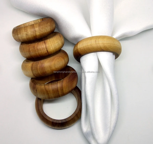 Juego de anillos de madera para servilletas, juego de anillos de madera para servilletas, juego de anillos de seis servilletas - Product Image 5