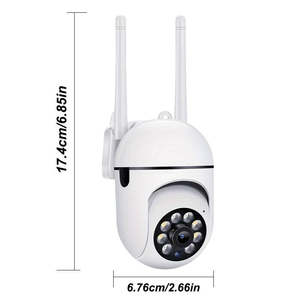 2 Conjuntos de Cámaras de Seguridad Inteligentes Inalámbricas Blancas 1296P Full HD, Conexión WiFi de 2.4GHz, Almacenamiento de Datos en la Nube de Red IP de 360 Grados - Product Image 4