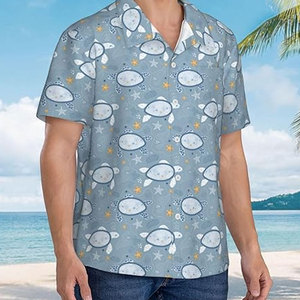 Vente en gros de chemise hawaïenne décontractée en coton imprimée personnalisée pour hommes, de plage, à fleurs, nouveau design, chemise à sublimation pour hommes - Product Image 6