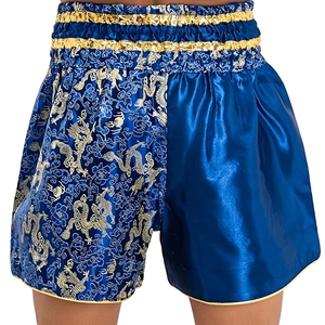 Wholesale Farzaan Shorts International 100% Polyester Satin Durable Unisex Boxing Shorts 120g Plain Embroidery Martial Arts Wear - Product Image 3
