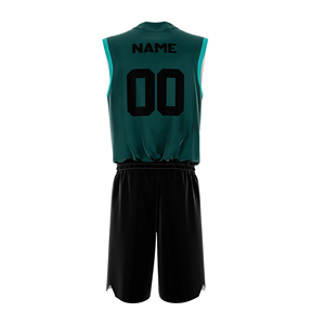 Uniforme de basket-ball noir unisexe pour jeunes, uniforme OEM de qualité personnalisée, avec logo imprimé, nouveau modèle d'approvisionnement en gros du fabricant - Product Image 2
