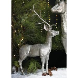 Sculpture de renne en bois de cerf de luxe doré Décoration de mariage Statue d'animal Modèle personnalisé Artisanat en métal Sculpture de renne Décoration - Product Image 2