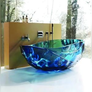 Vente flash Baignoire autoportante CHERRY bleue 150x80x56 Baignoire profonde pour bain relaxant Fournisseur de matériel de salle de bain pour hôtel Expédition mondiale - Product Image 1