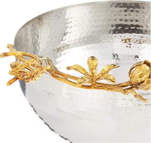 Luxe nouveau lancement élégance papillon pièce maîtresse bol de service personnalisé 11.5 "x 5.25" argent/or forte demande pour un usage quotidien - Product Image 3