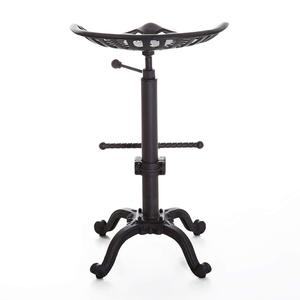 Cổ Điển Công Nghiệp Đúc Sắt Thanh Phân Có Thể Điều Chỉnh Xoay Ghế Thủ Công Mộc Mạc Loft Di Sản Phong Cách Mạnh Mẽ Thân Thiện Với Môi Thanh - Product Image 2
