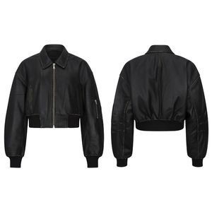 เสื้อแจ็คเก็ตมอเตอร์ไซค์หนังแท้สำหรับผู้หญิง คุณภาพพรีเมียม ผลิตตามสั่ง ดีไซน์ทันสมัย กันลม สำหรับฤดูหนาว พิมพ์ลาย พร้อมระบบทำความร้อน - Product Image 1