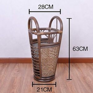 DreamCraft Vietnam Entryway Organizer and Storage <b>Stand</b> Indoor Wicker Drain Tray with Metal Rattan <b>Umbrella</b> Holder - Product Image 5